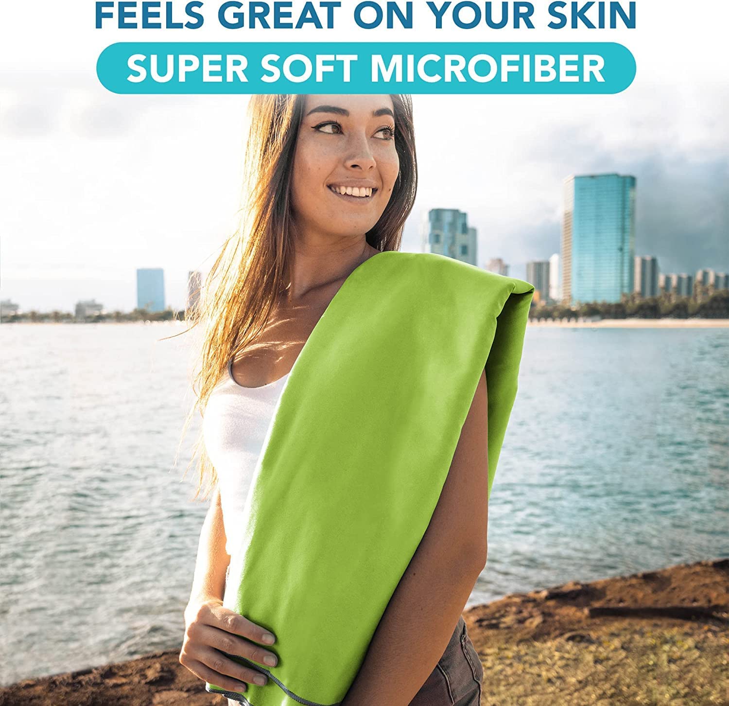 Green/Gray Towel