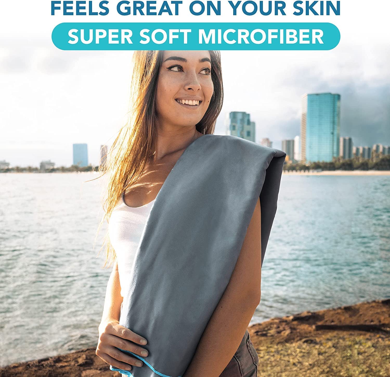 Gray/Blue Towel