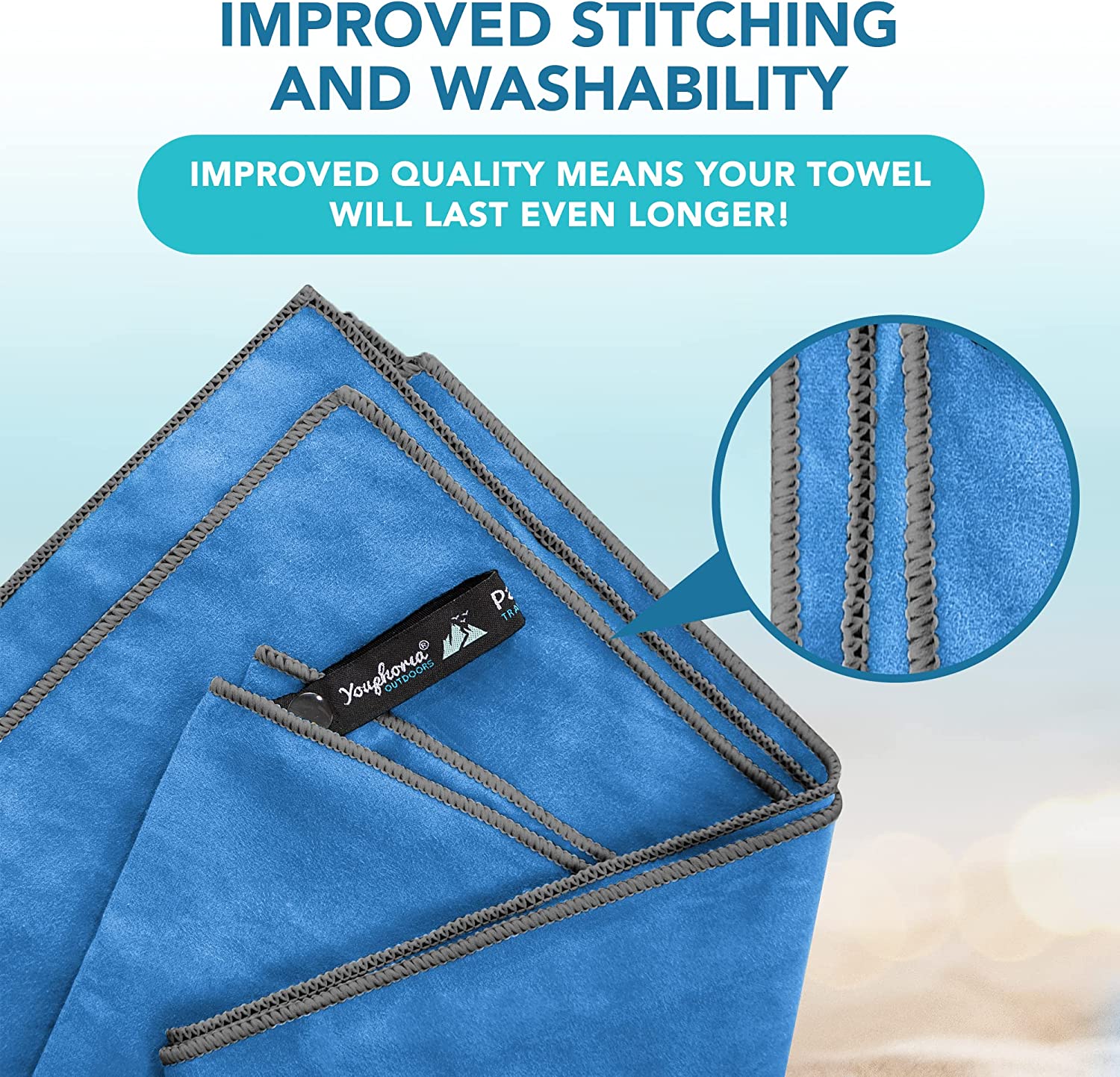 Blue/Gray Towel