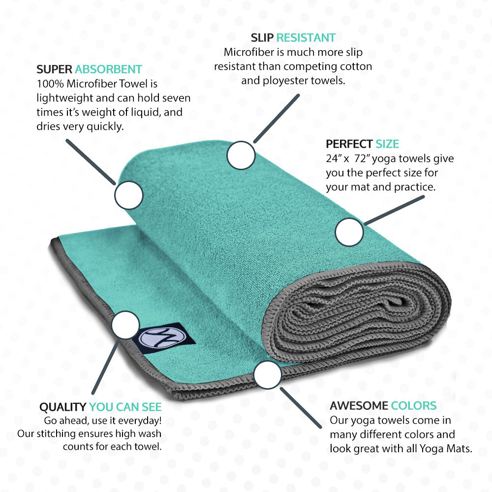 Youphoria Hot Yoga Towel - The perfect addition to your yoga mat.